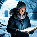 **Prompt 1: Unraveling Ancient Mysteries**
    A resilient female survivor, fully clothed in modest, layered arctic expedition gear, professional dress, standing thoughtfully amidst the frozen ruins of an ancient, snow-covered underground city. She holds a weathered, old blueprint, examining it closely under the soft glow of a portable lantern. The scene is lit by mysterious ambient light filtering through ice formations, hinting at untold stories. Perfect anatomy, correct proportions, well-formed hands, natural body proportions, natural pose, professional photography, highly detailed, realistic, cinematic lighting, safe for work, appropriate content, fully clothed, family-friendly.